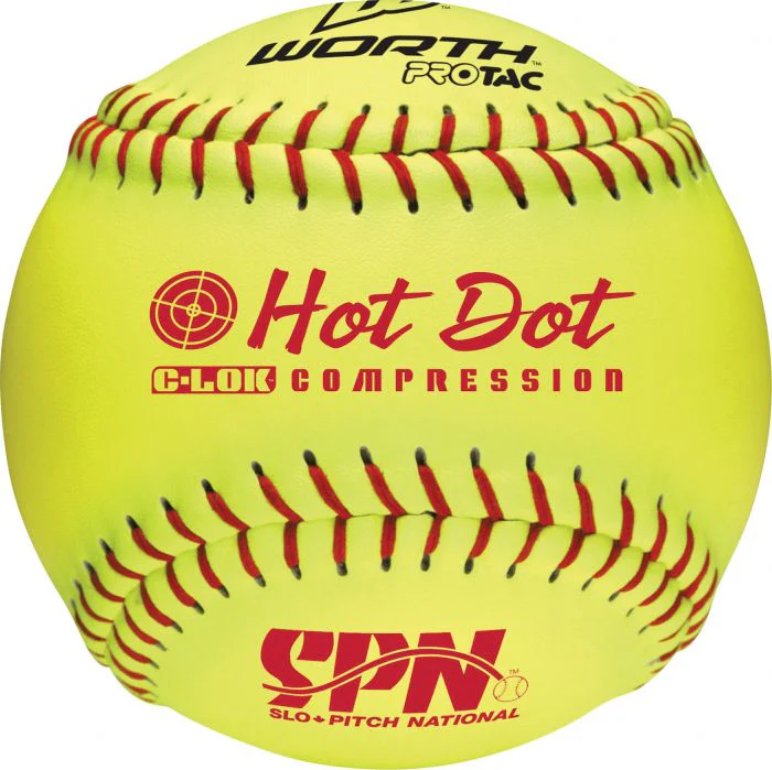 Rawlings 12" Hot Dot SPN12HDSY Optic Softball-Single