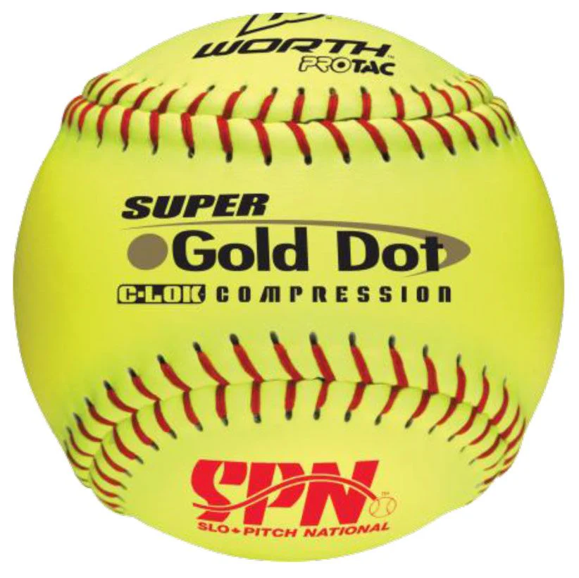 Rawlings 12" SPN Super Gold Dot YS44RSS3 Optic Softball-Single