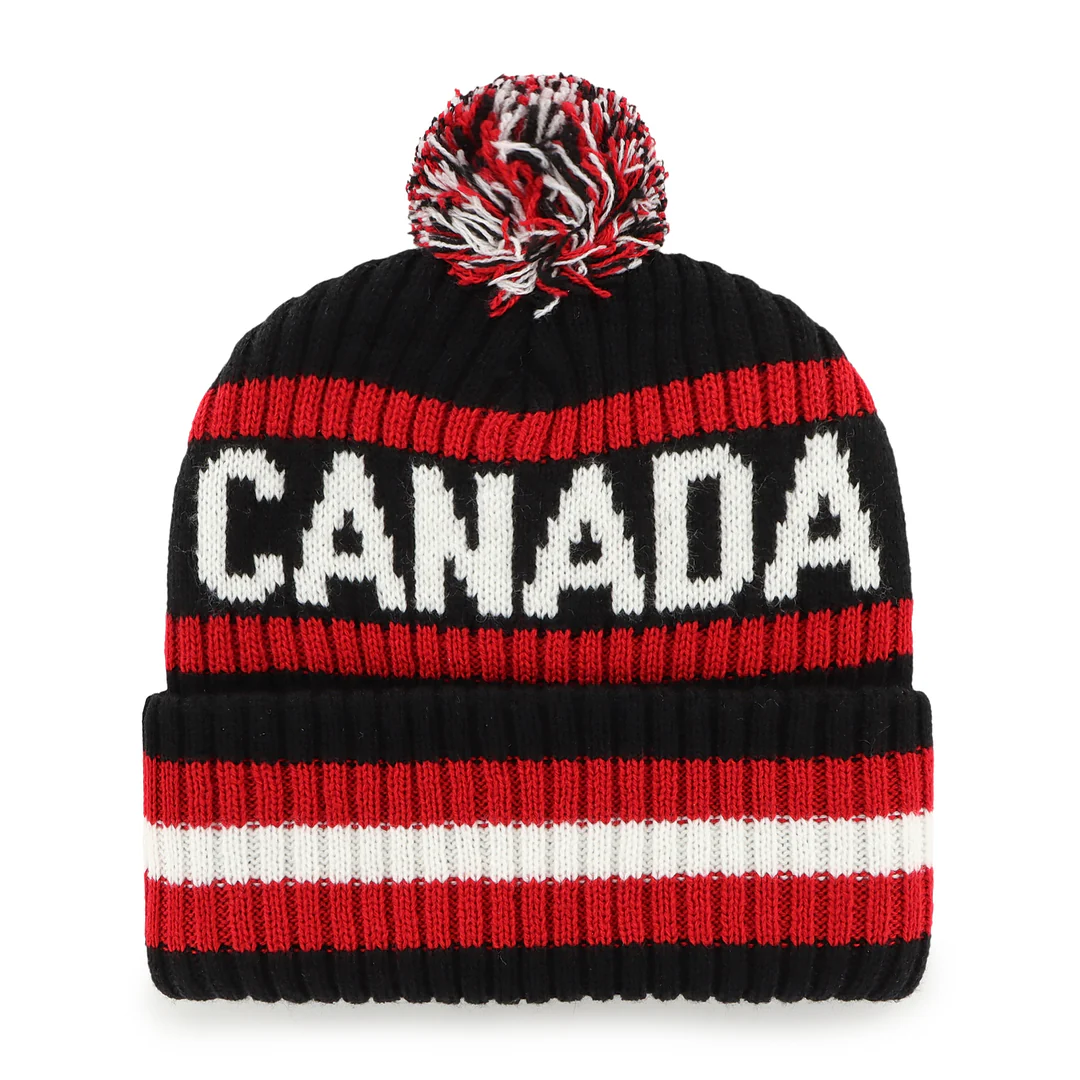 '47 Brand Men's IIHF Team Canada Bering Cuffed Pom Knit - Image 2