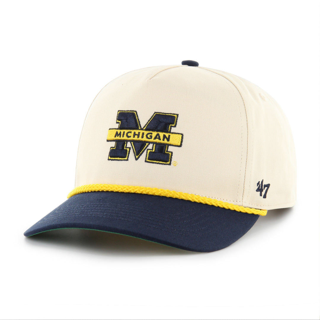 '47 Brand Men's NCAA Michigan Wolverines Natural Rope Two Tone Hitch Hat