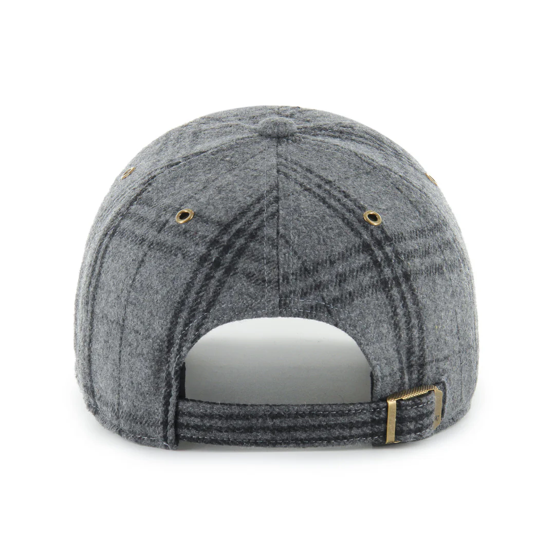 '47 Brand Men's NHL Edmonton Oilers Windowpane Plaid Clean-Up Wool Blend Hat - Image 3