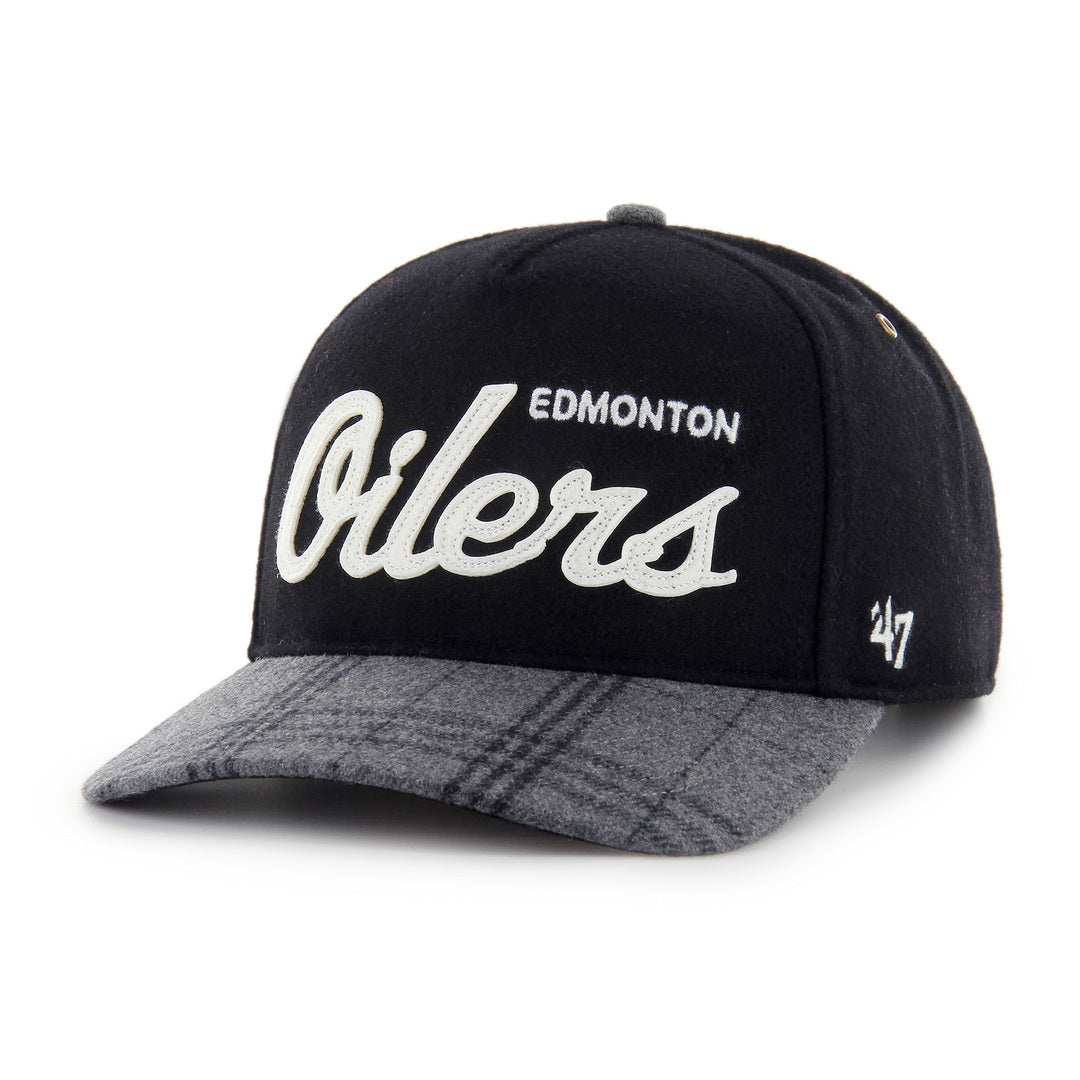 '47 Brand Men's NHL Edmonton Oilers Windowpane Plaid Hitch Hat