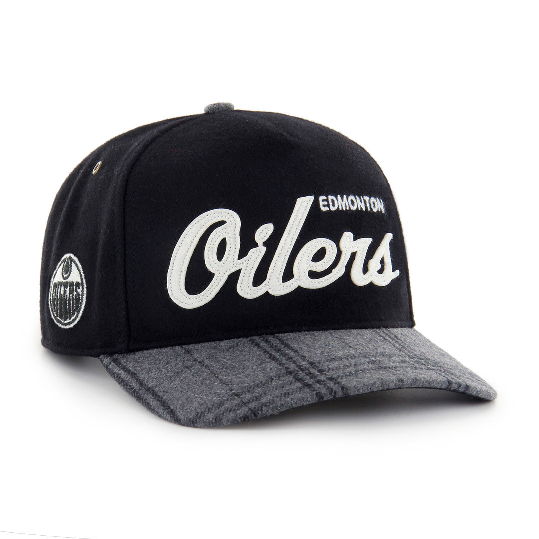 '47 Brand Men's NHL Edmonton Oilers Windowpane Plaid Hitch Hat - Image 2