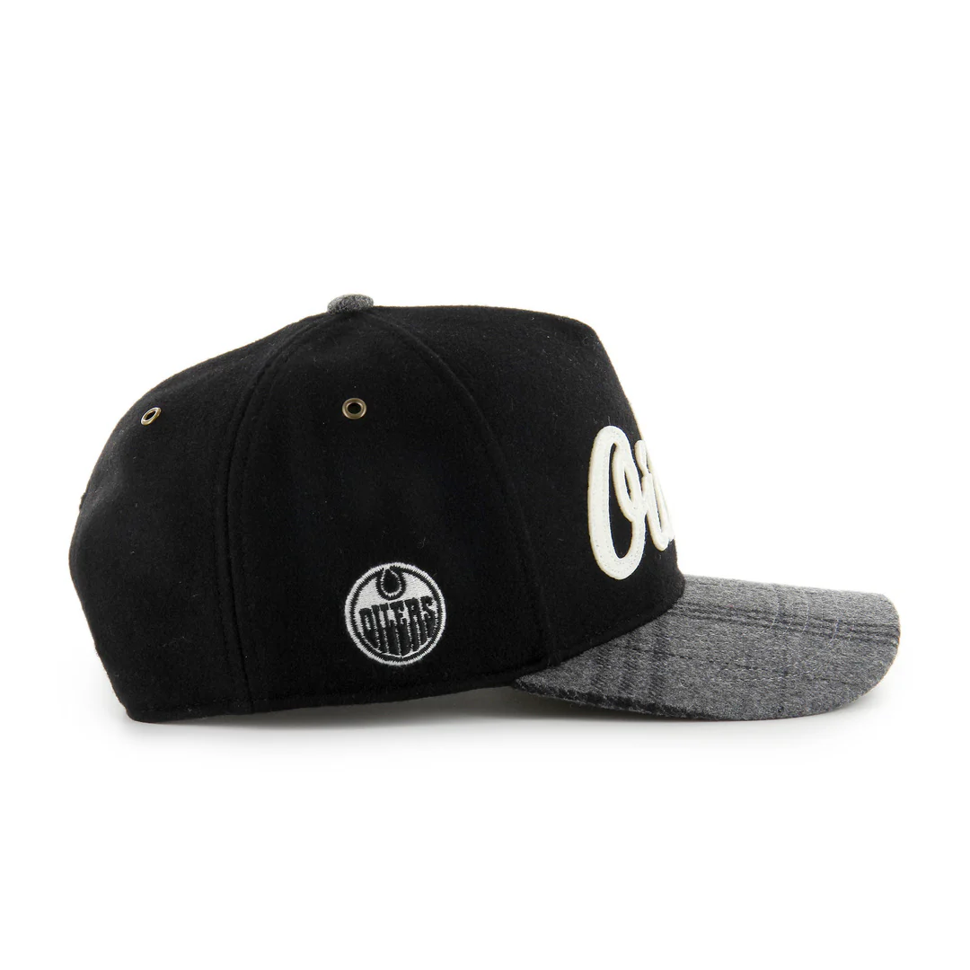 '47 Brand Men's NHL Edmonton Oilers Windowpane Plaid Hitch Hat - Image 3