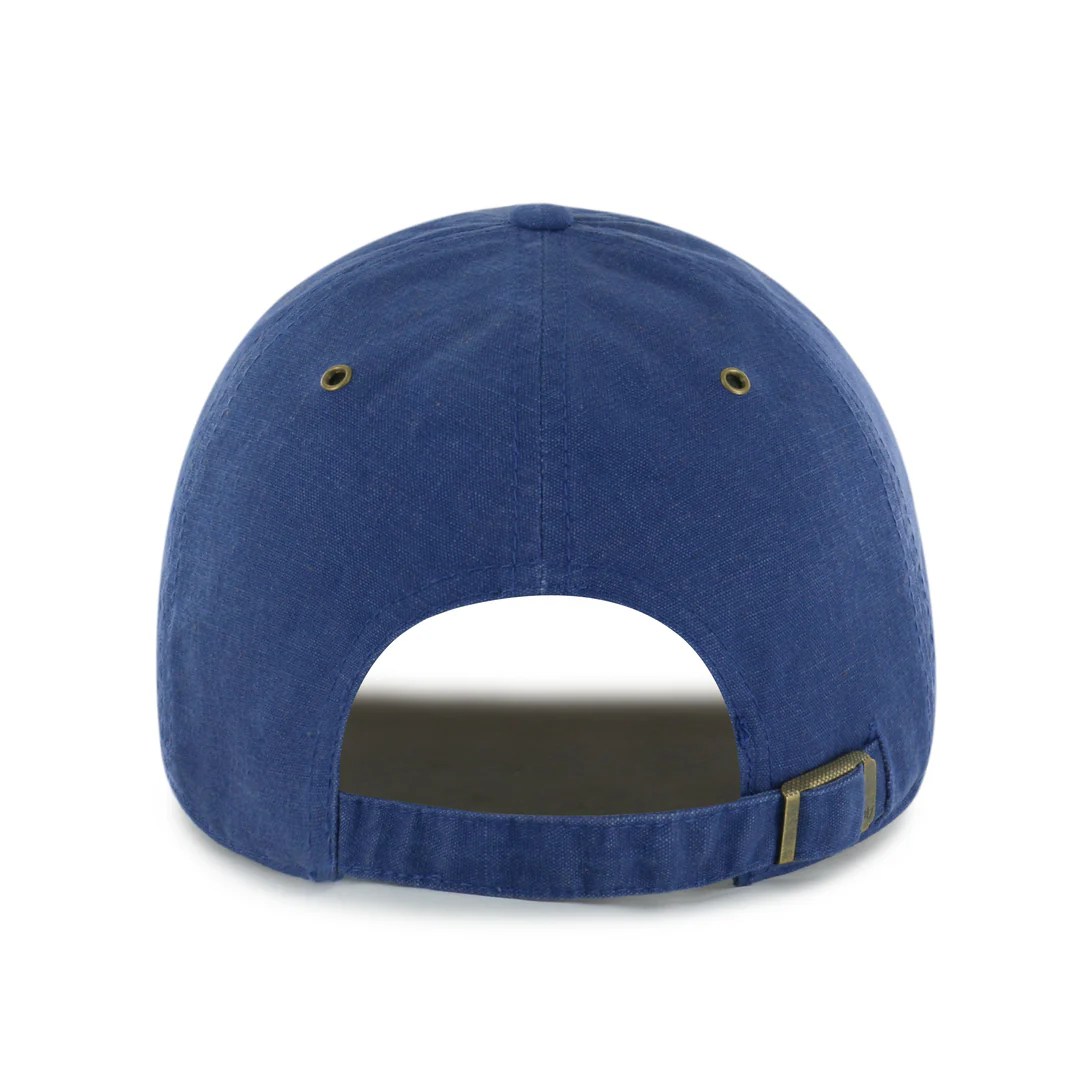 '47 Brand NHL Edmonton Oilers Windham Suede Clean-Up Cap Blue/Brown - Image 2