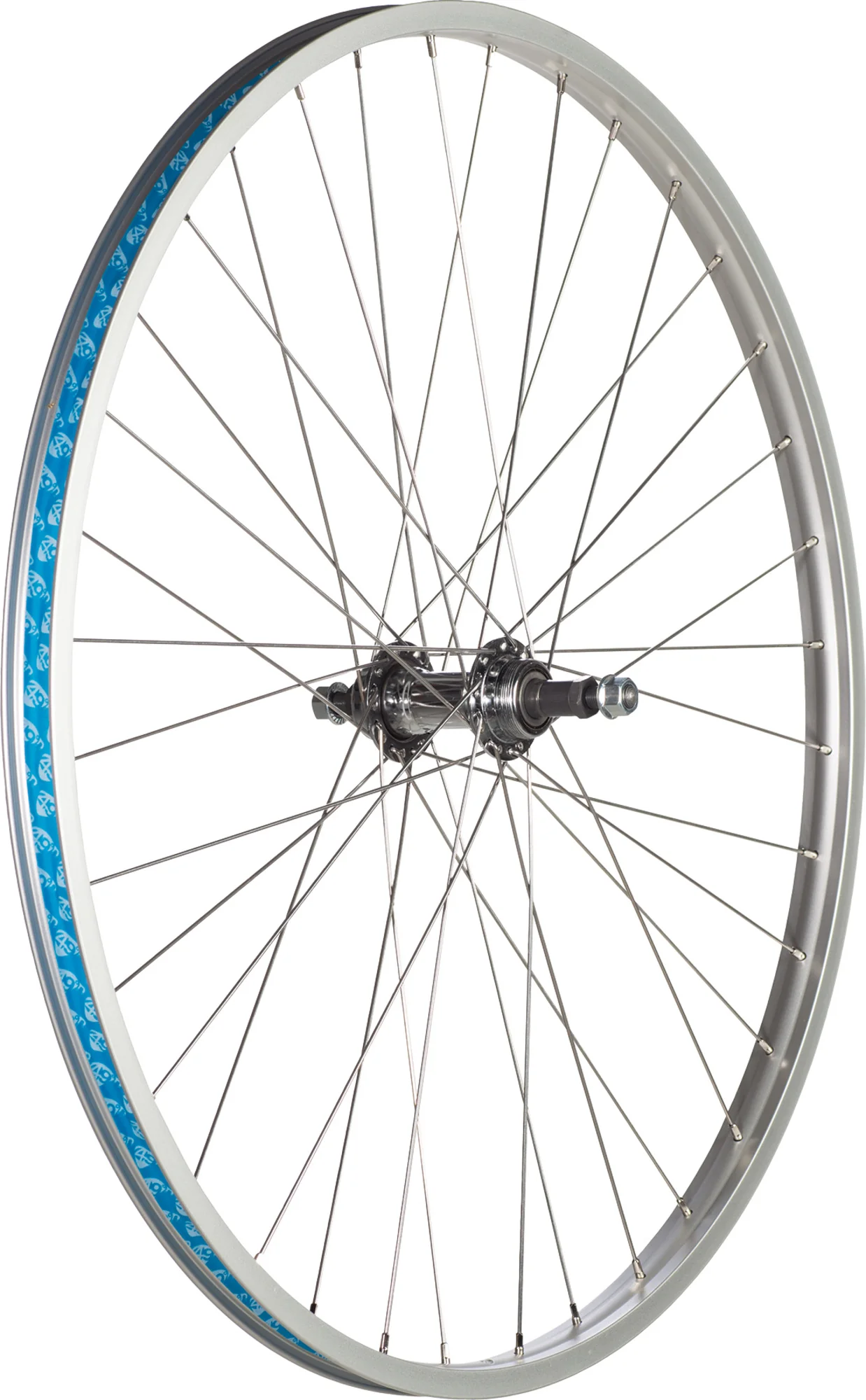 49N Road Vintage 26x1-3/8", Clincher, Alloy, Silver, Rim Brake Rear Wheel