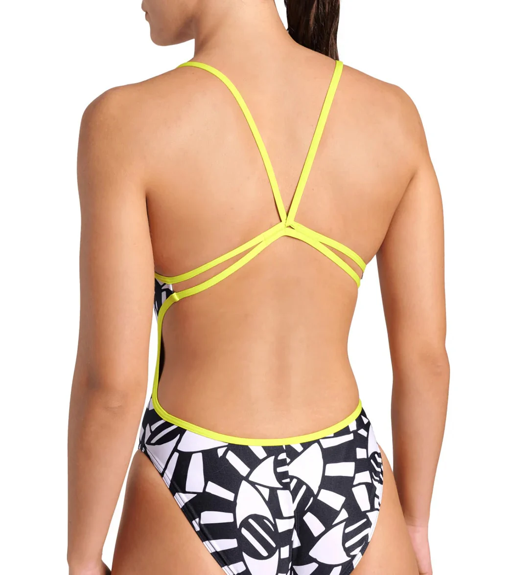 arena Women's Open Your Eyes Lace Back One Piece Swimsuit - Image 2