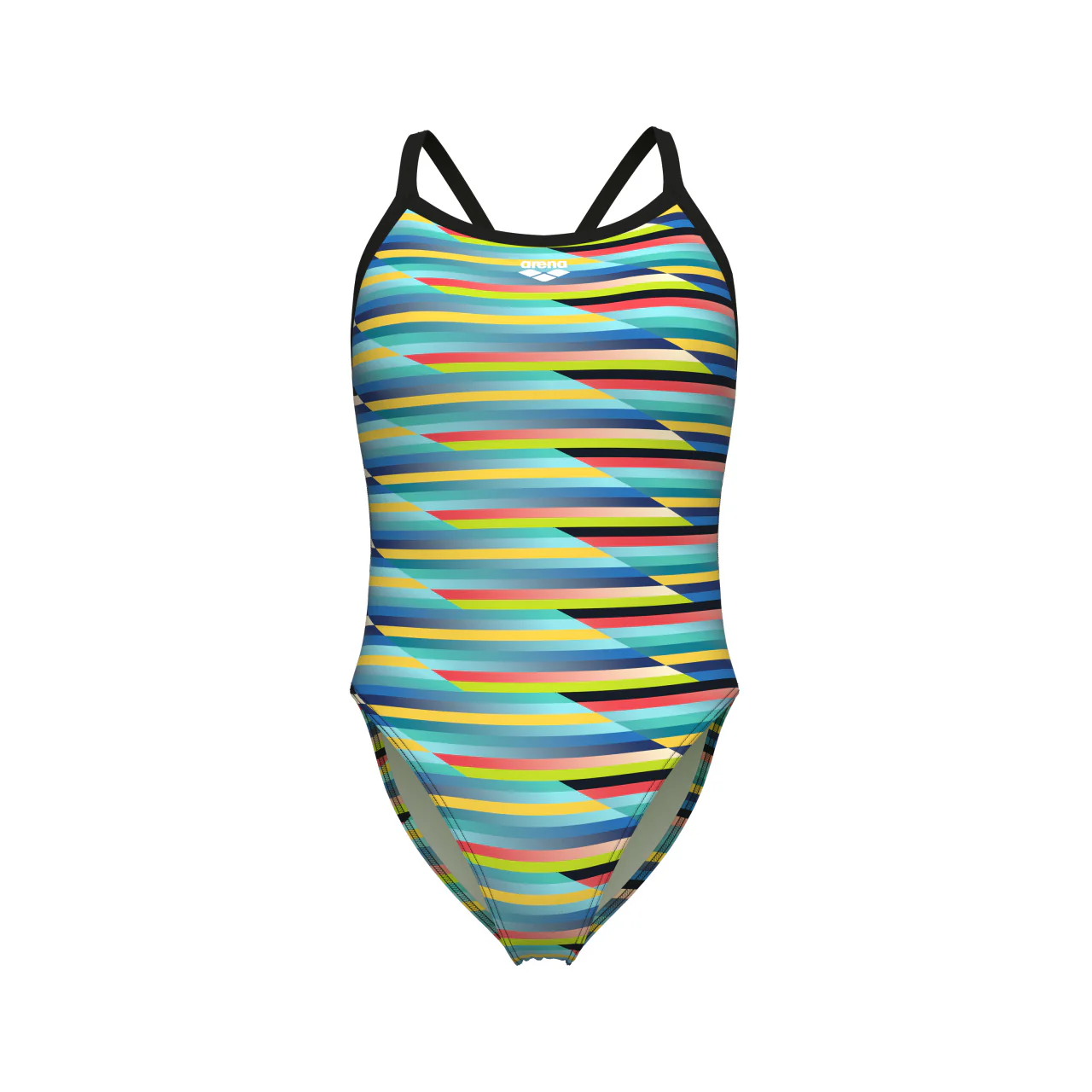 arena Women's Racing Stripes X-Criss Cross One Piece Swimsuit - Image 3
