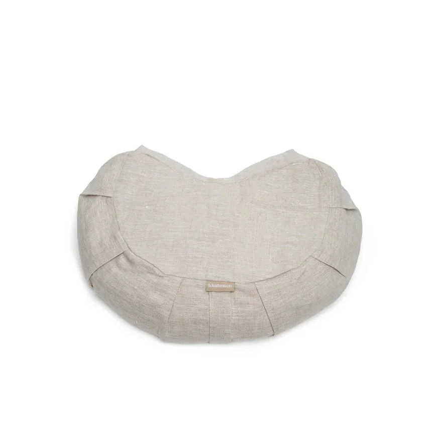 B, Halfmoon Linen Crescent Meditation Cushion - Image 2