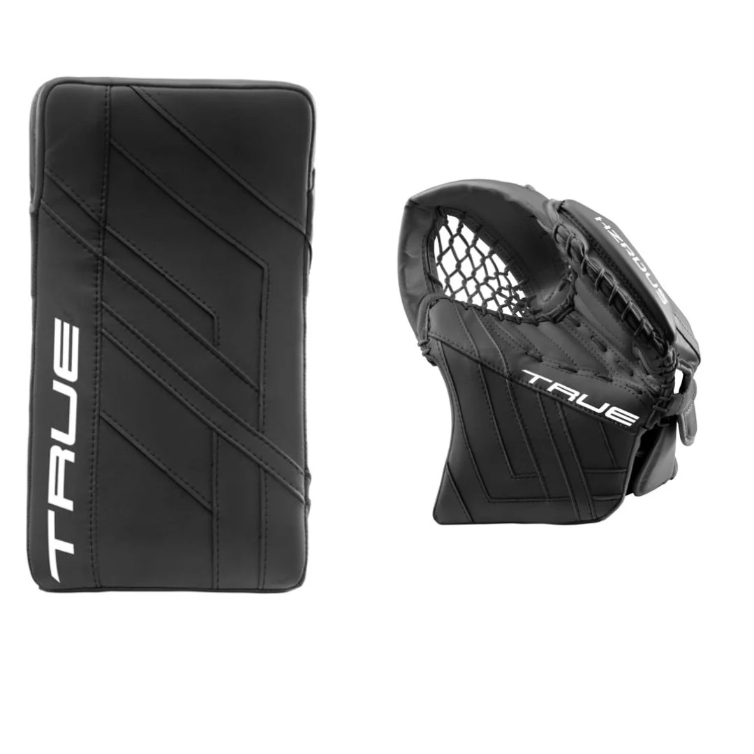 True Senior HZRDUS 7X4 Hockey Goalie Trapper + Blocker