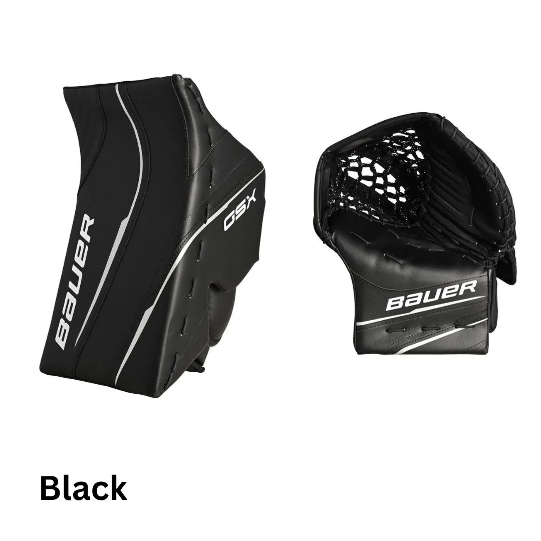 Bauer Intermediate GSX Hockey Goalie Blocker + Trapper