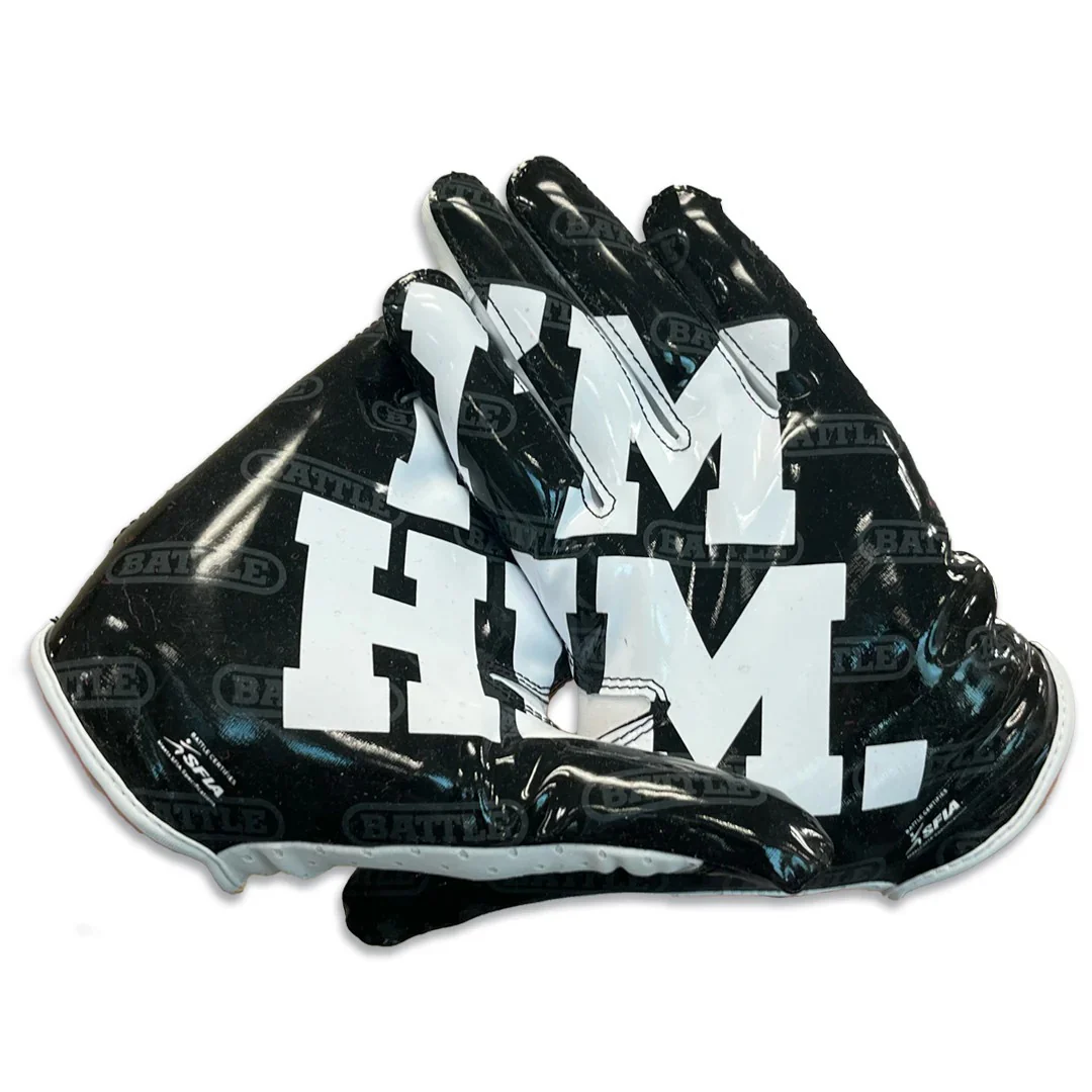 Battle Senior Doom Speed I'M HIM Receiver Football Gloves - Image 2