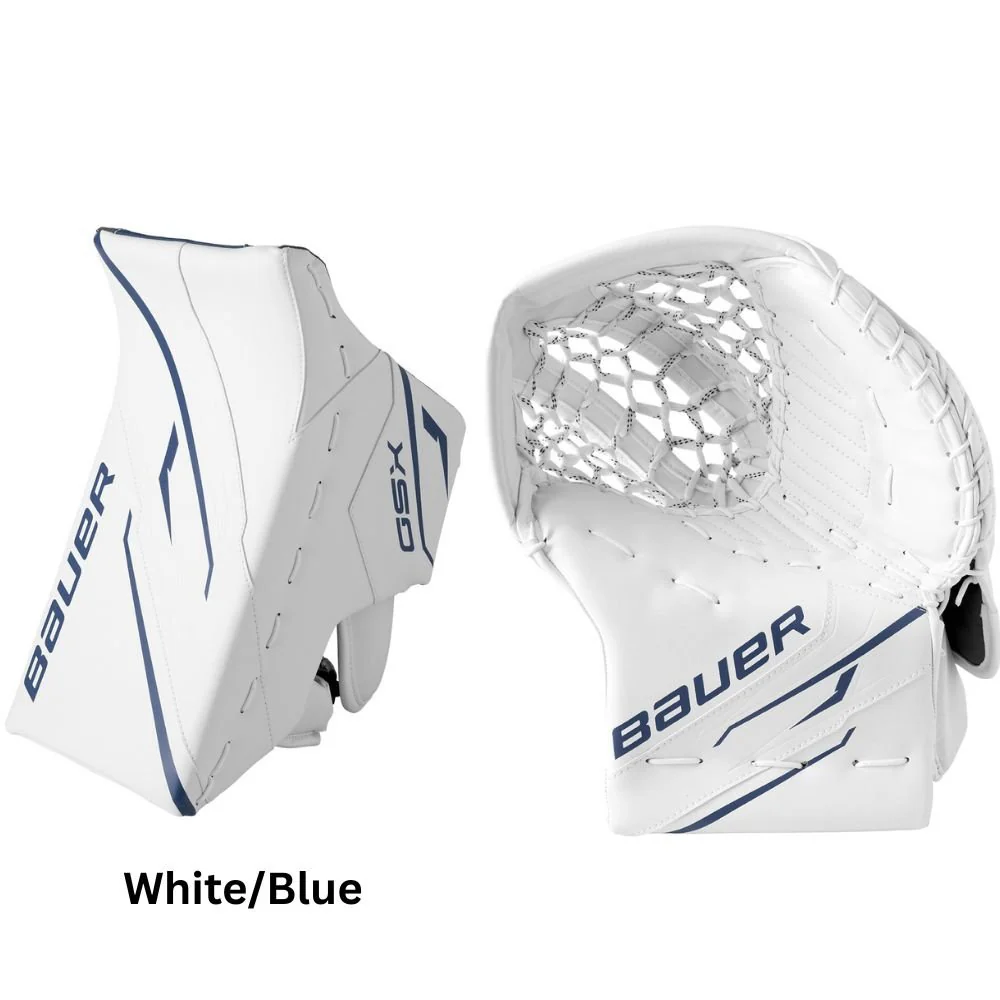 Bauer Intermediate GSX Hockey Goalie Trapper+Blocker