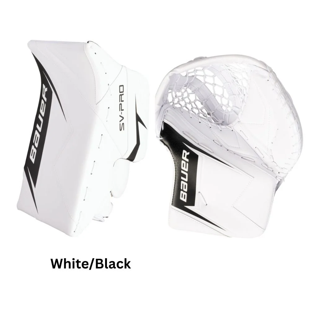 Bauer Intermediate SV-Pro Hockey Goalie Blocker+Trapper
