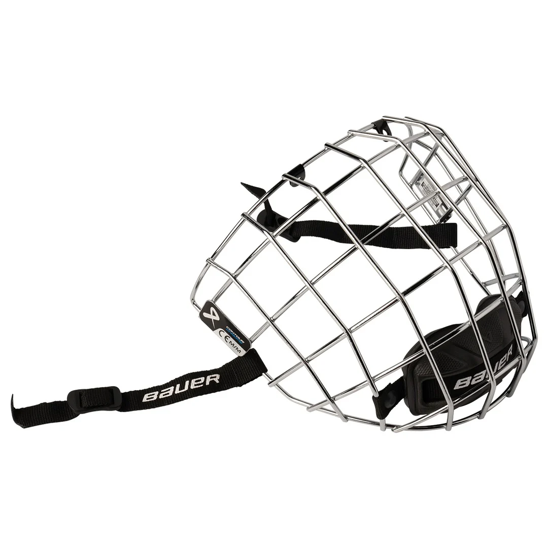 Bauer Senior Contour Chrome Hockey Player Helmet Cage - Image 2