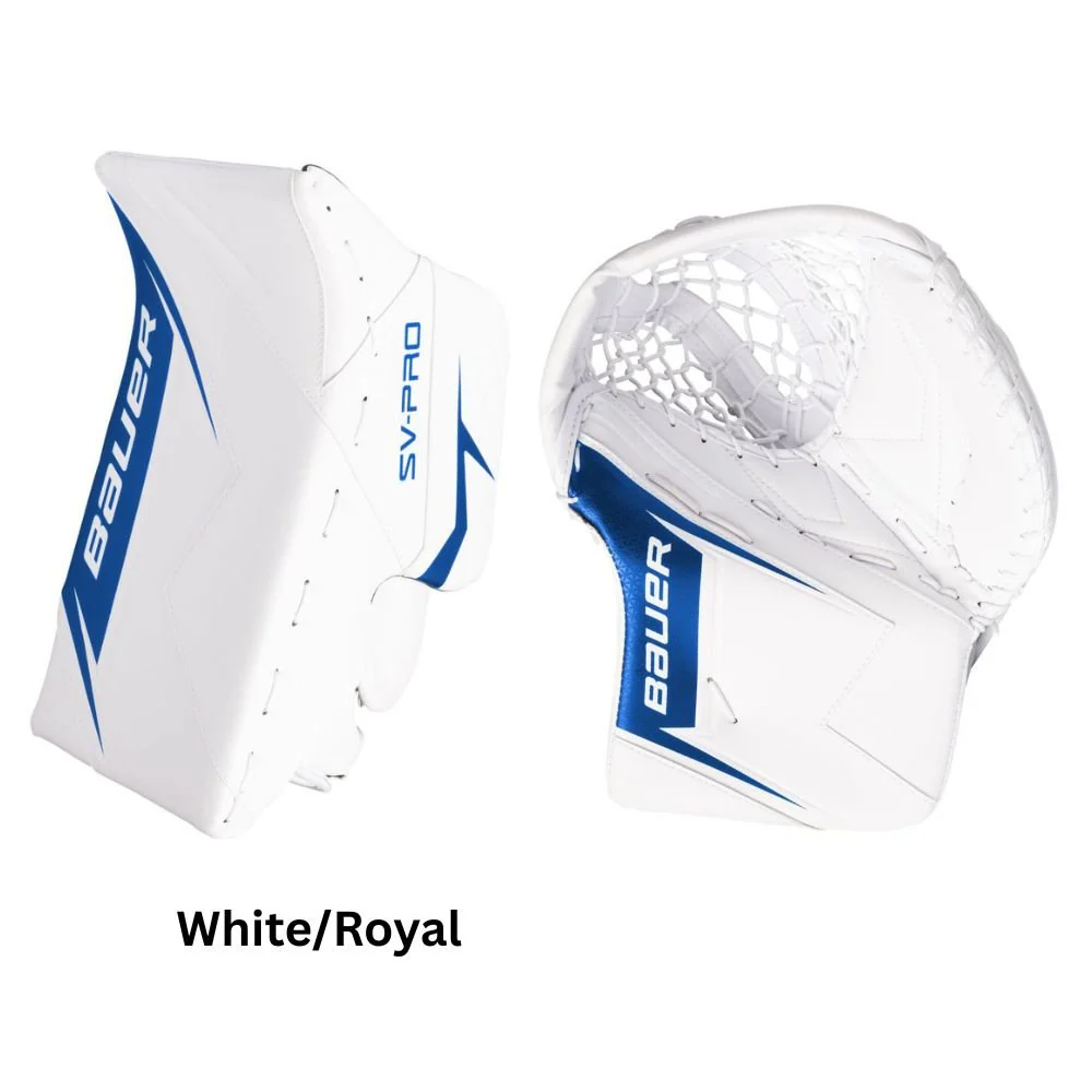 Bauer Senior SV-Pro Hockey Goalie Blocker+Trapper - Image 2