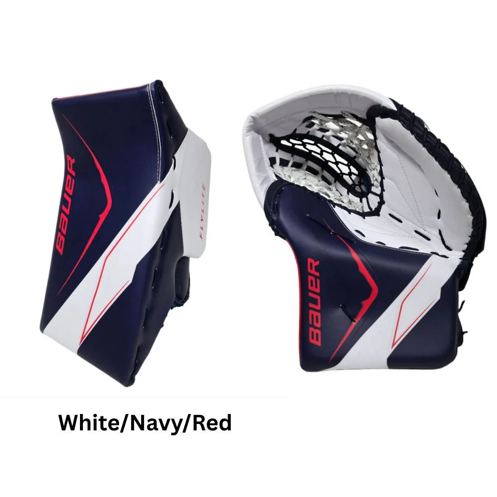 Bauer Senior Vapor Flylite USC Spec Hockey Goalie Blocker+Trapper - Image 3