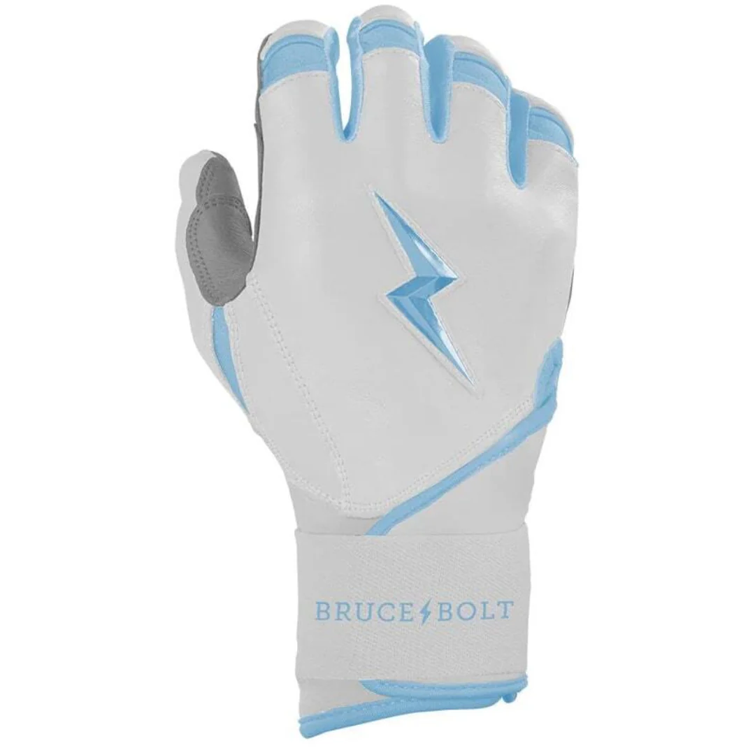 Bruce Bolt Junior Chrome Series Long Cuff Batting Gloves - Image 2