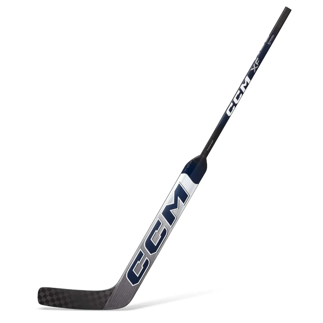 CCM Intermediate XF White/Navy Hockey Goalie Stick - Image 2