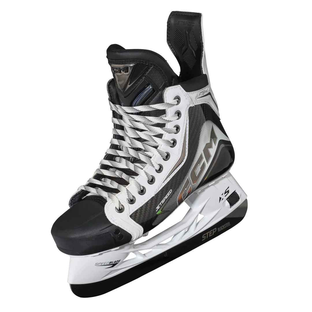 CCM Senior JETSPEED FT8 Pro White Hockey Skates - Image 2