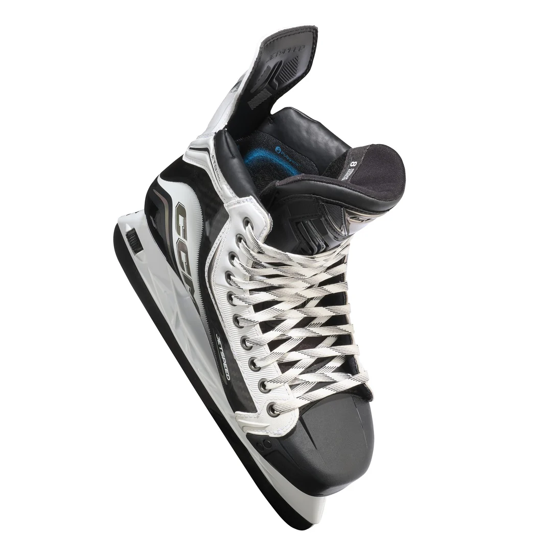 CCM Senior JETSPEED FT8 Pro White Hockey Skates - Image 4