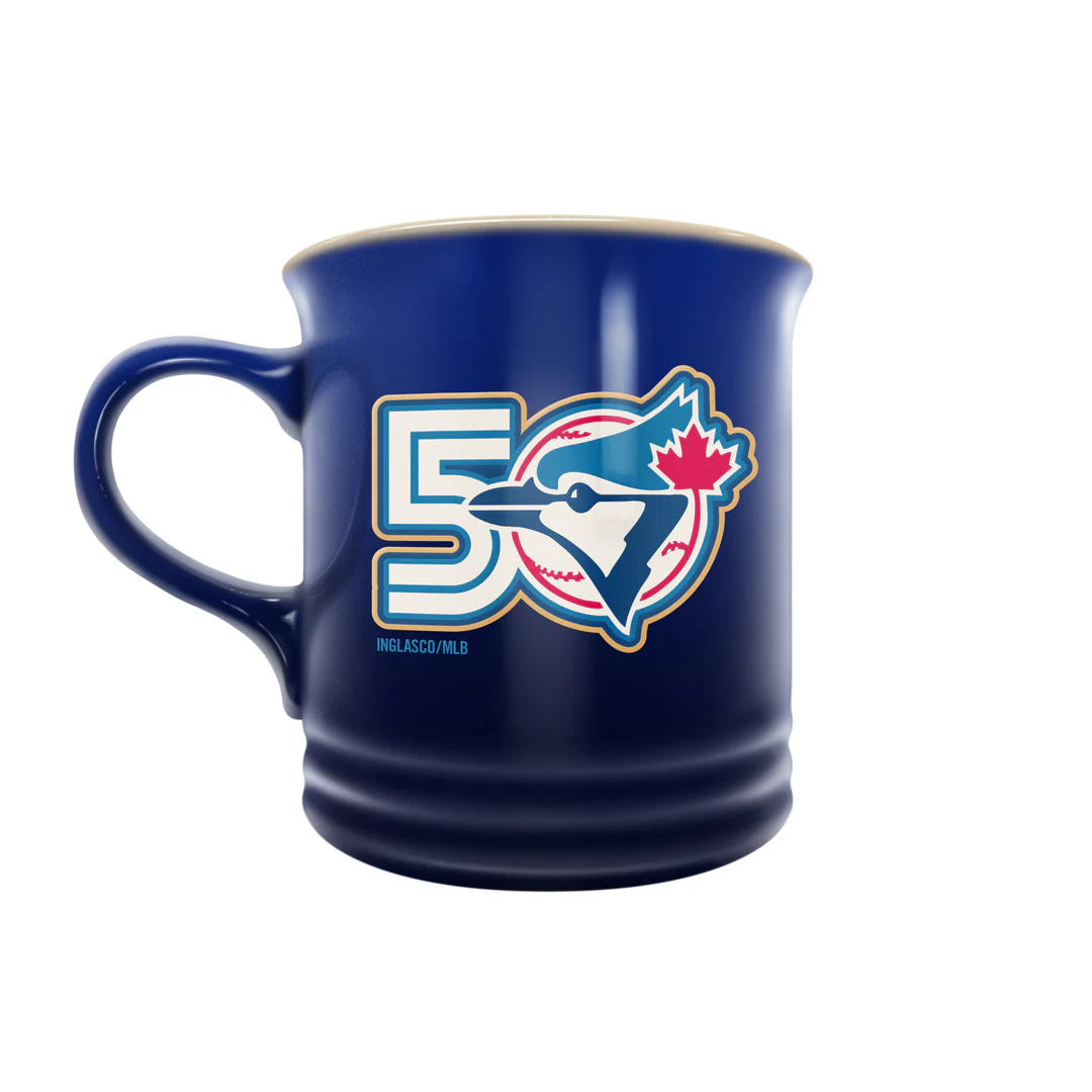 Inglasco MLB Toronto Blue Jays 16oz Stoneware Mug - 50th Anniversary