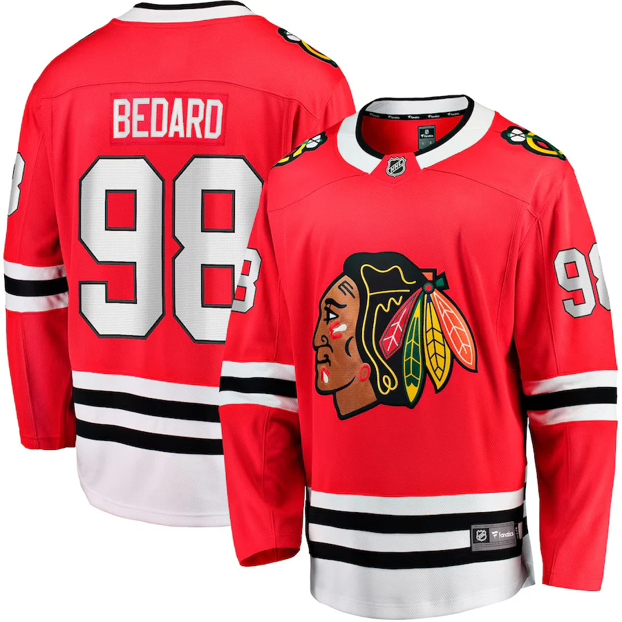 Fanatics Men's NHL Chicago Blackhawks Connor Bedard Breakaway Jersey - Image 3
