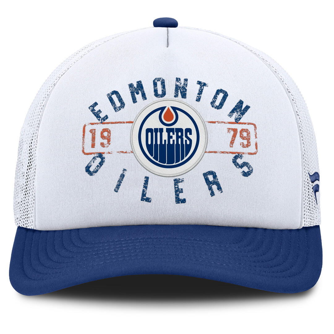 Fanatics Men's NHL Edmonton Oilers 2025 Division Pinch Panel A-Frame Hat - Image 3
