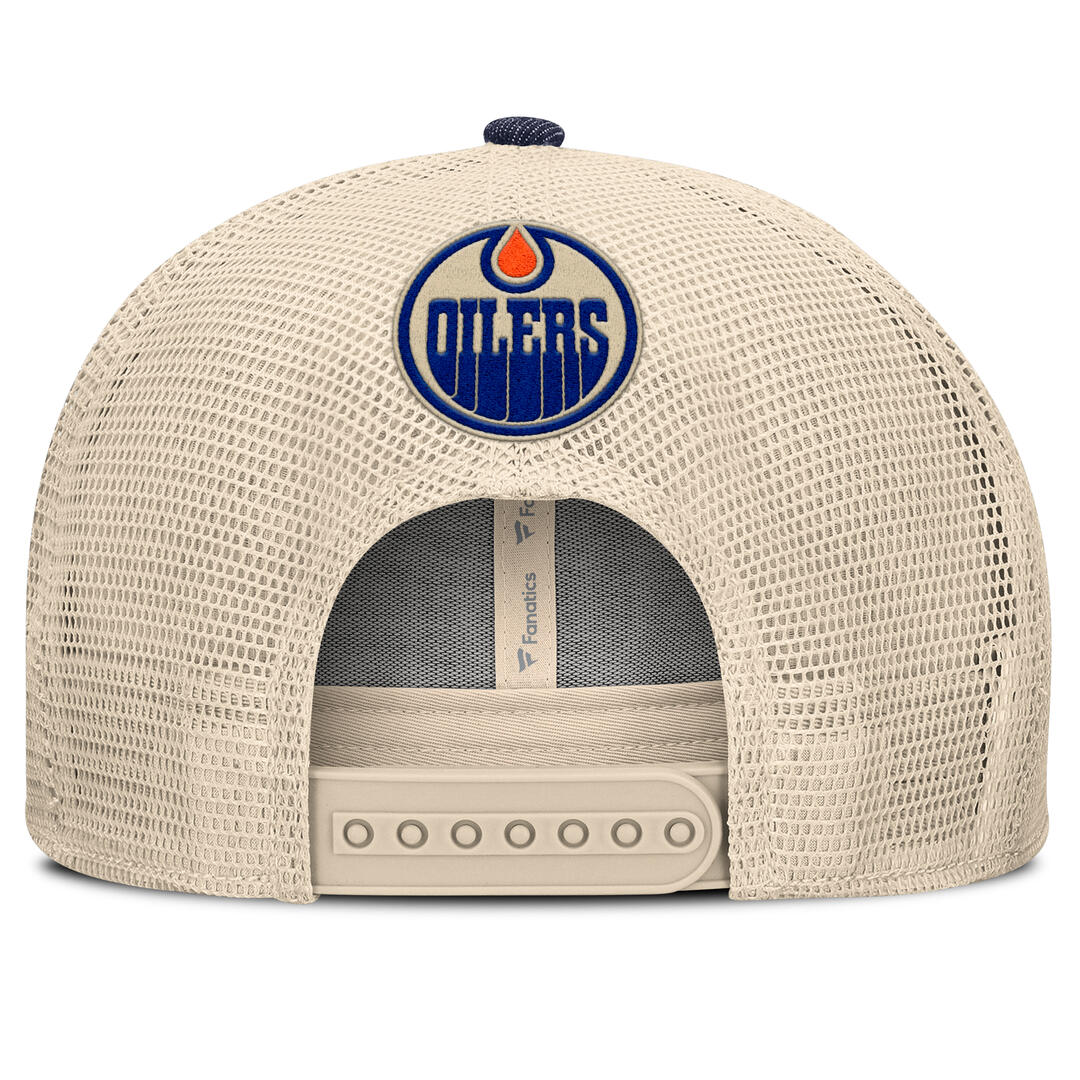 Fanatics Men's NHL Edmonton Oilers 2025 Stockman Flatbrim Snapback Hat - Image 4
