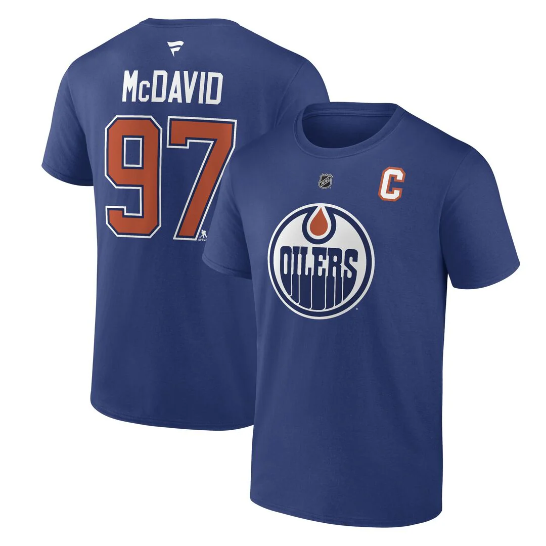 Fanatics Men's NHL Edmonton Oilers Connor McDavid T-Shirt - Image 3