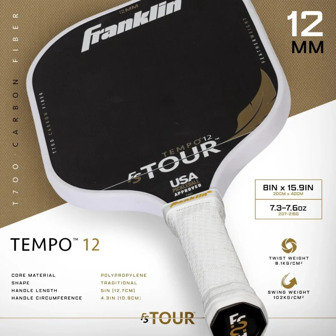Franklin FS Tour Featherweight Tempo Pickleball Paddle - Image 2