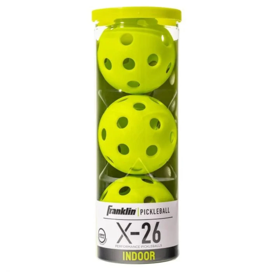 Franklin X-26 Indoor 3 Pack Tube Pickleballs - Image 2