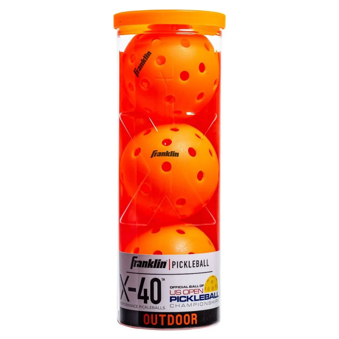 Franklin X-40 Outdoor 3 Pack Tube Pickleballs - Image 2
