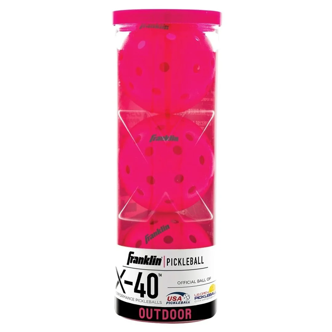 Franklin X-40 Outdoor 3 Pack Tube Pickleballs - Image 3