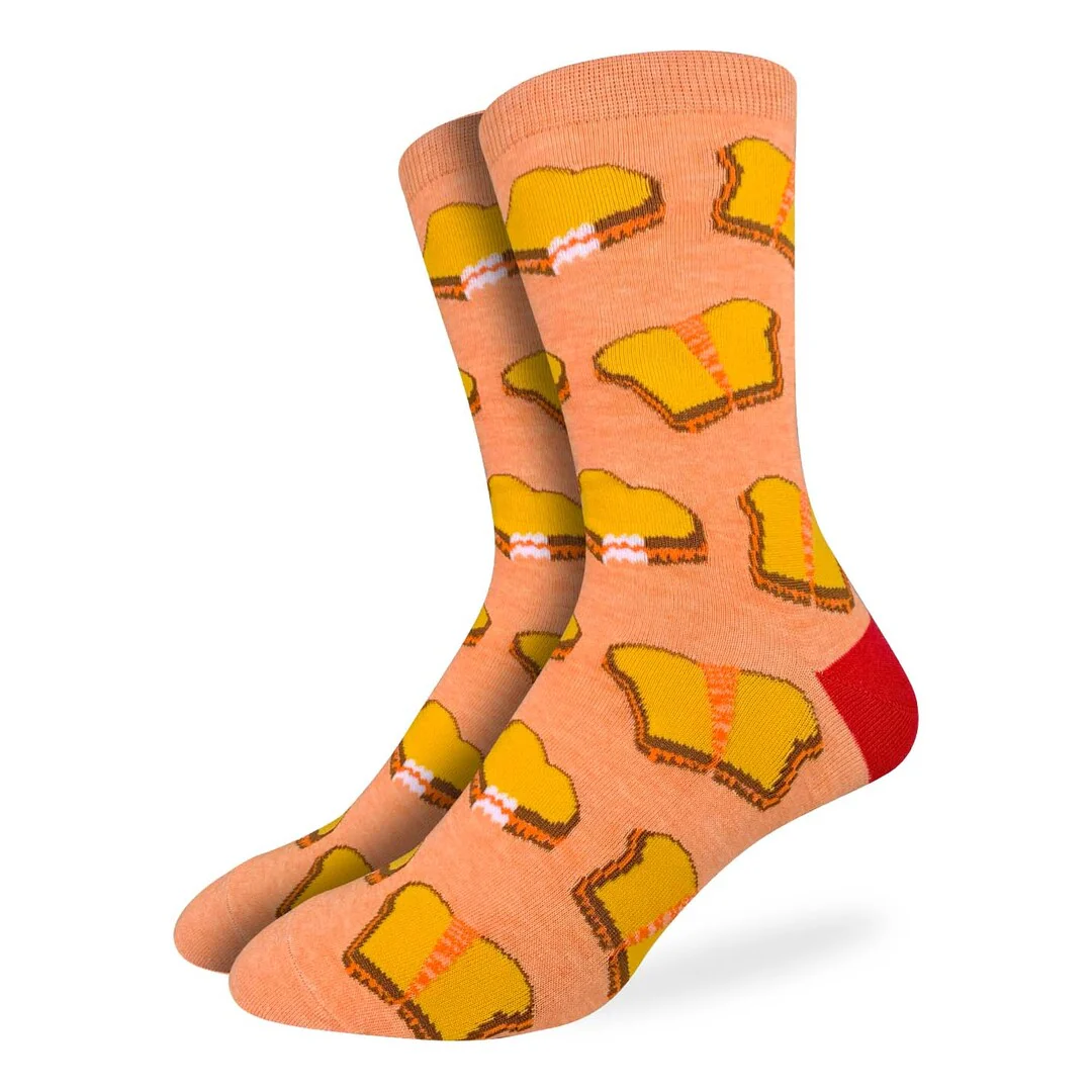 Good Luck Sock Men's Grilled Cheese Sock Men's - Shoe Size 7-12