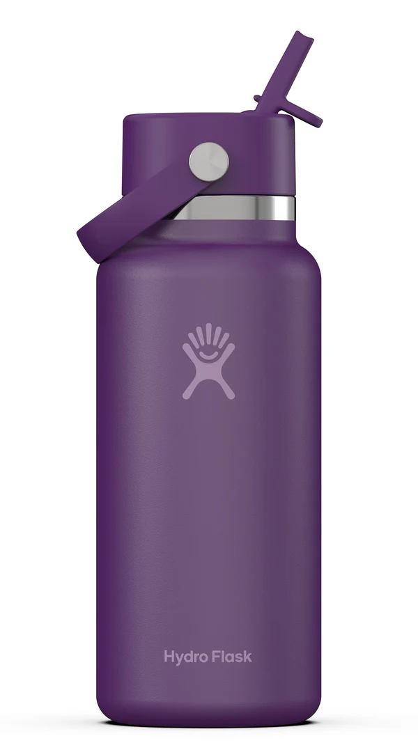 Hydro Flask Wide Mouth Bottle with Flex Straw Cap 32oz/946ml