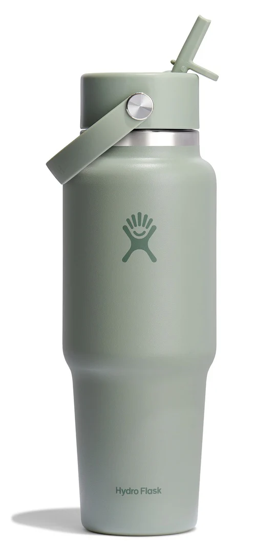 Hydro Flask Wide Mouth Travel Bottle with Flex Straw Cap 32oz/946ml