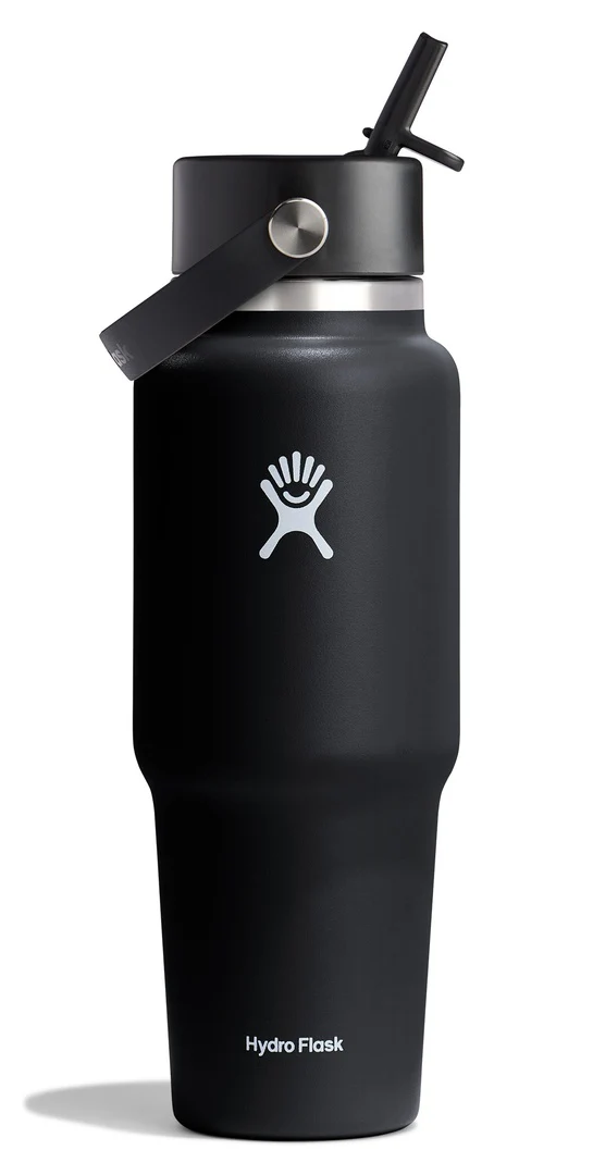 Hydro Flask Wide Mouth Travel Bottle with Flex Straw Cap 32oz/946ml - Image 2