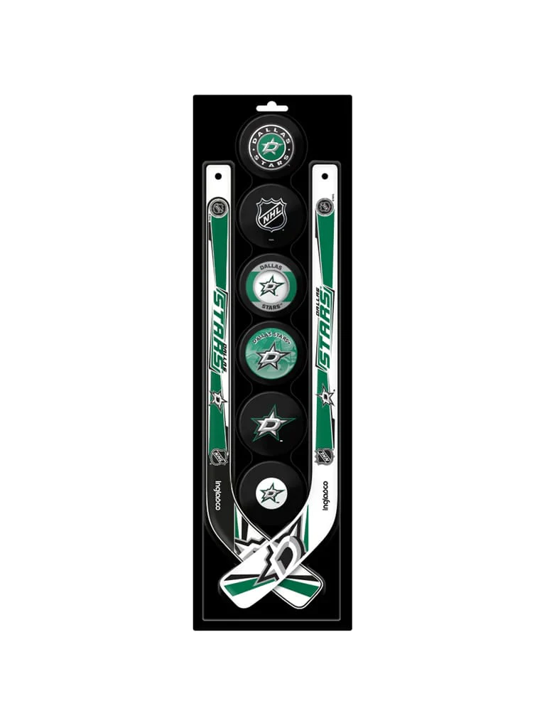 Inglasco NHL Dallas Stars 8-Pack Mini Stick & Foam Puck Set