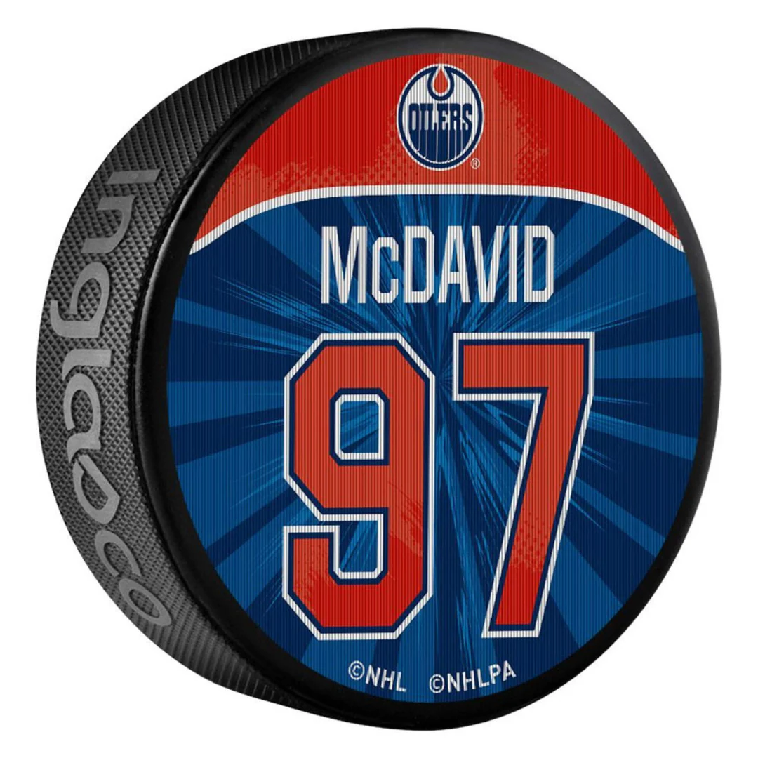 Inglasco NHL Edmonton Oilers Connor McDavid Lenticular Puck - Image 4