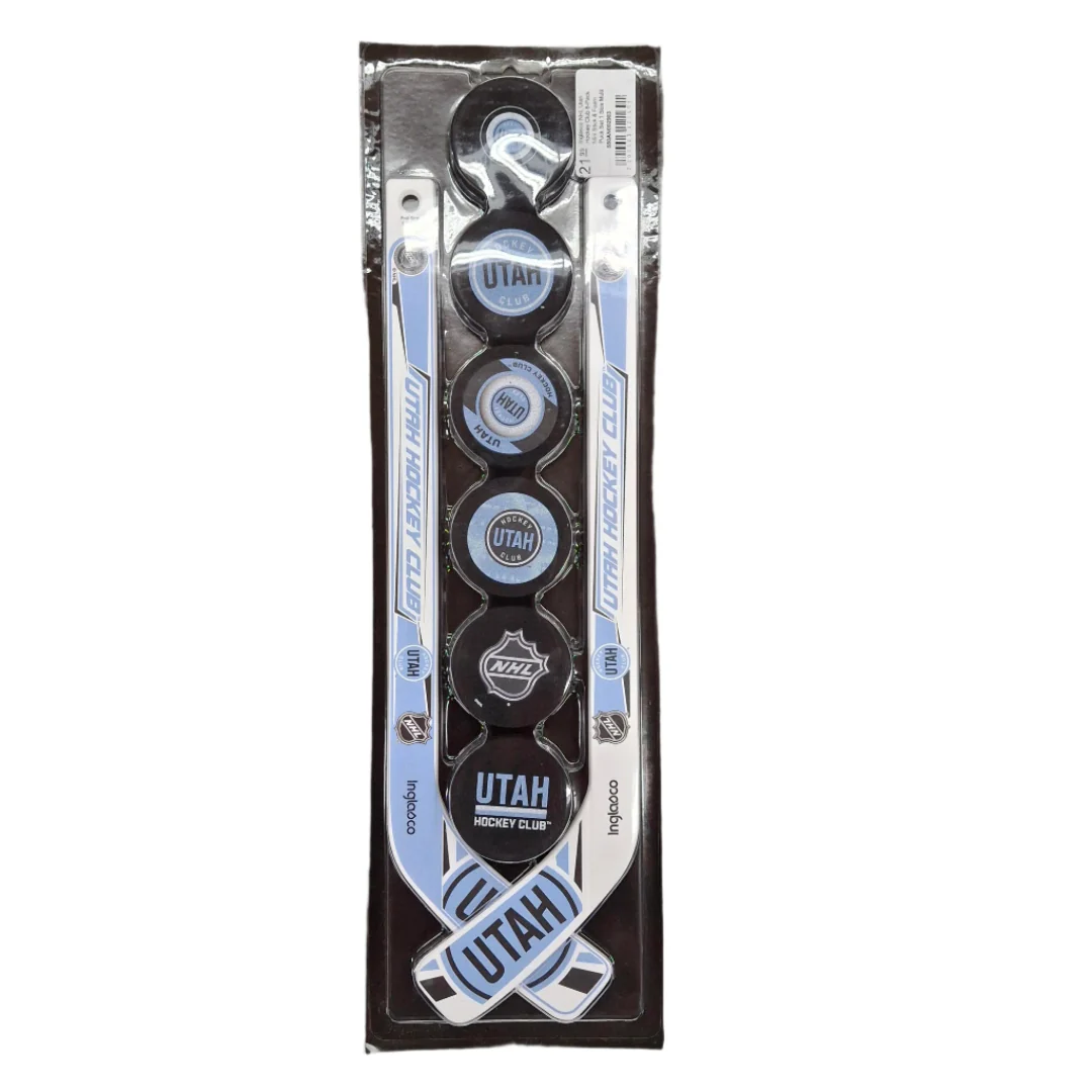 Inglasco NHL Utah Hockey Club 8-Pack Mini Stick & Foam Puck Set