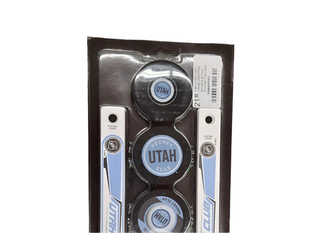 Inglasco NHL Utah Hockey Club 8-Pack Mini Stick & Foam Puck Set - Image 3