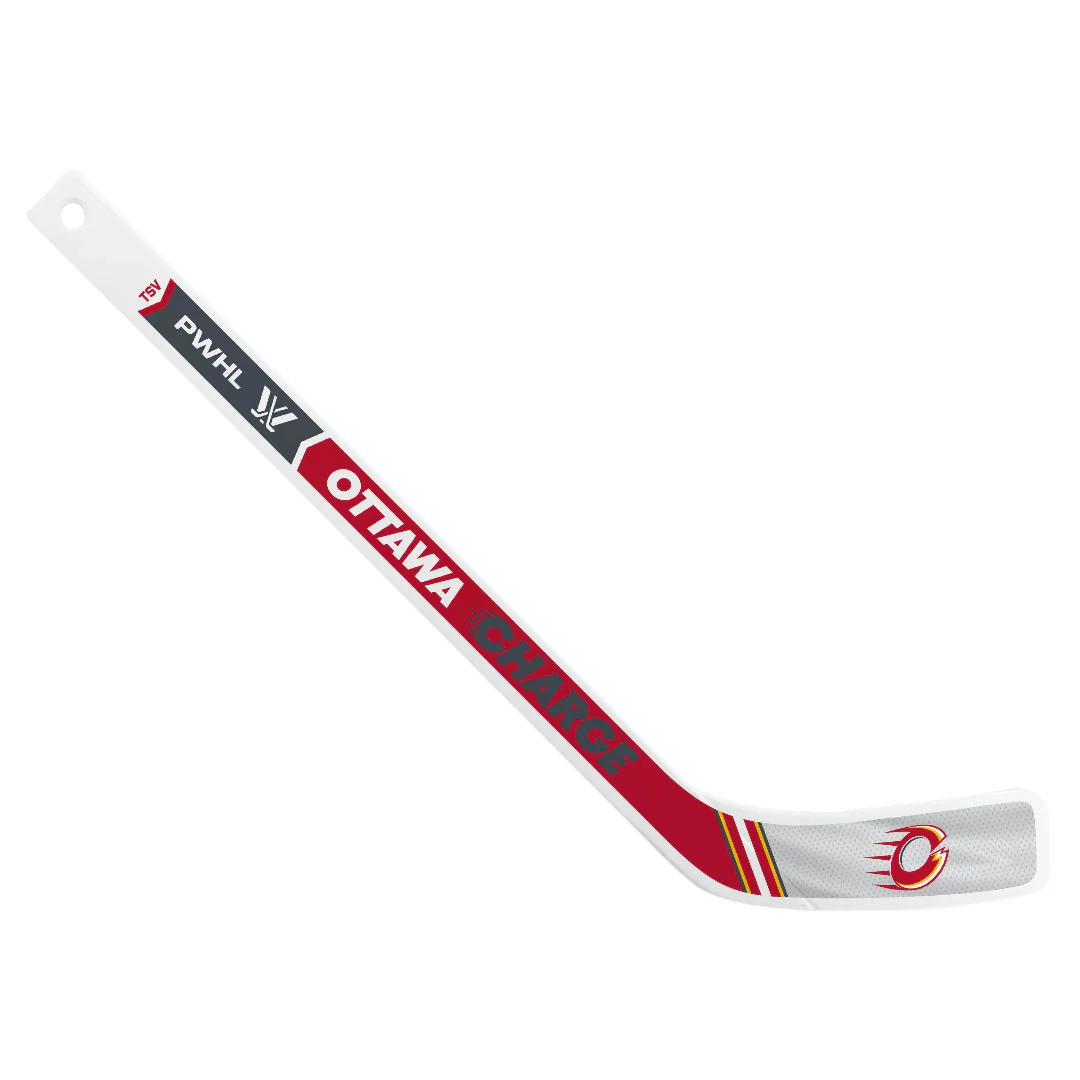 Inglasco PWHL Ottawa Charge Plastic Mini Player Stick