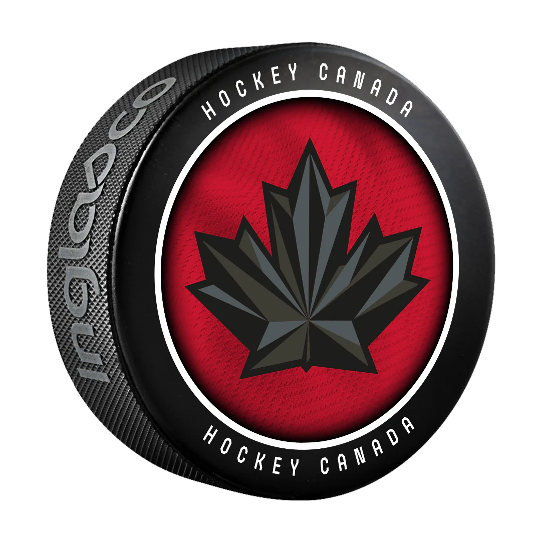 Inglasco Team Canada Home Nick Suzuki Souvenir Puck - Image 2