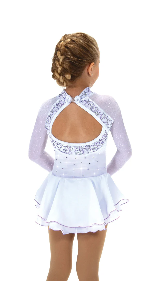 Jerry's Girl's 605 White Knight Figure Skating Dress - Image 2