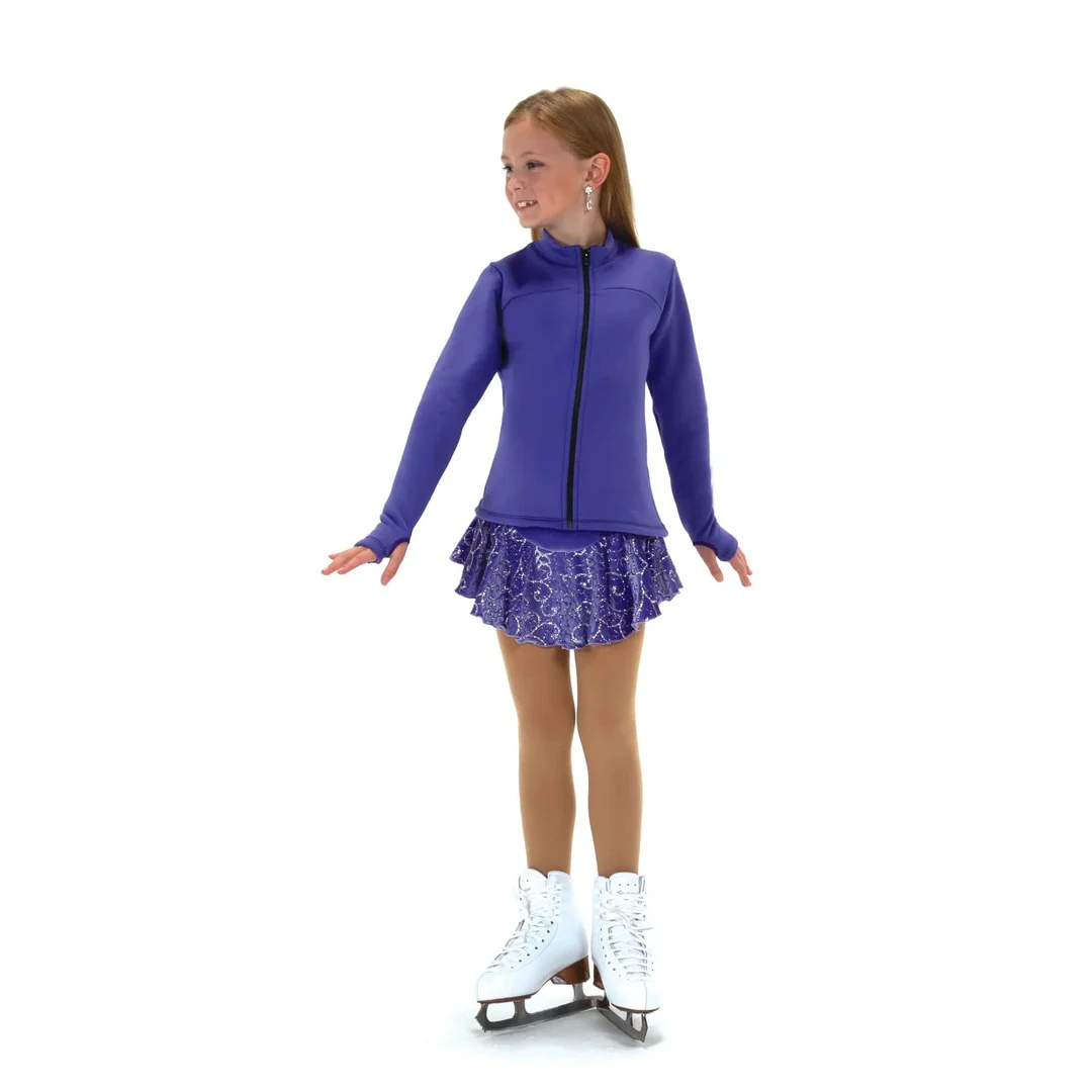 Jerry's Girl's S222 Fleece Sparkle Seam Figure Skating Jacket - Image 4