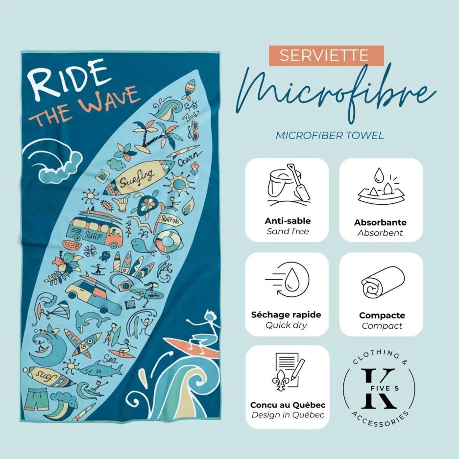 K5 Microfiber Quick-Dry 80x160cm Beach Towel - Image 11