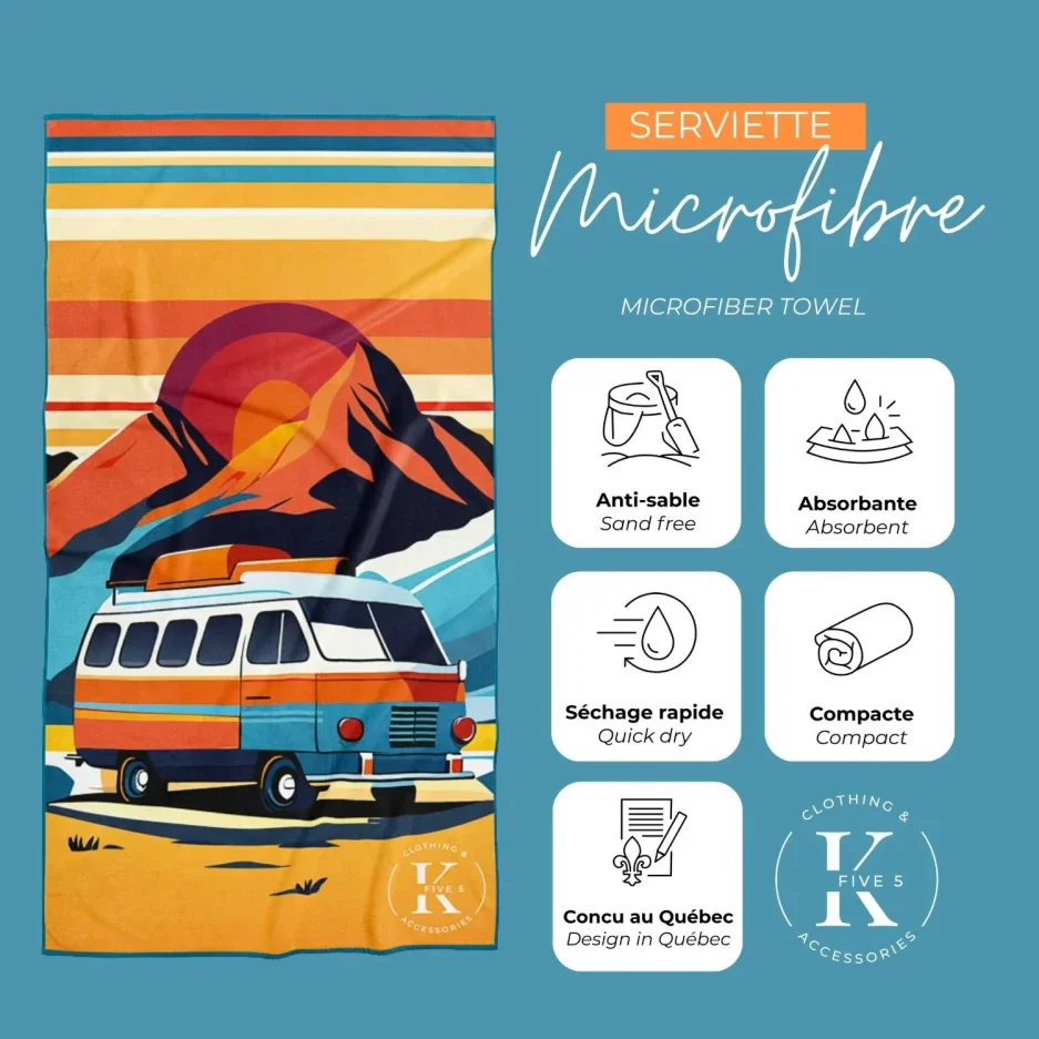 K5 Microfiber Quick-Dry 80x160cm Beach Towel - Image 16