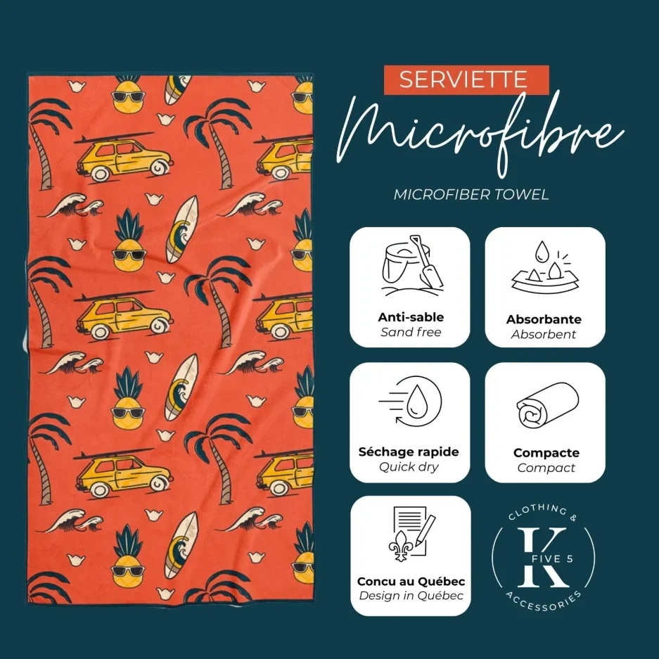 K5 Microfiber Quick-Dry 80x160cm Beach Towel - Image 5