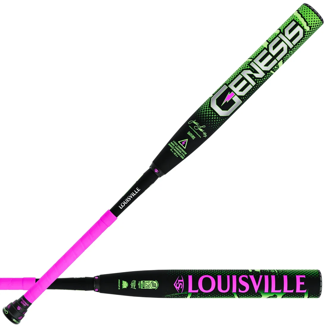 Louisville Genesis Justin Lutheran 2-Piece Power Load Slo-Pitch Bat